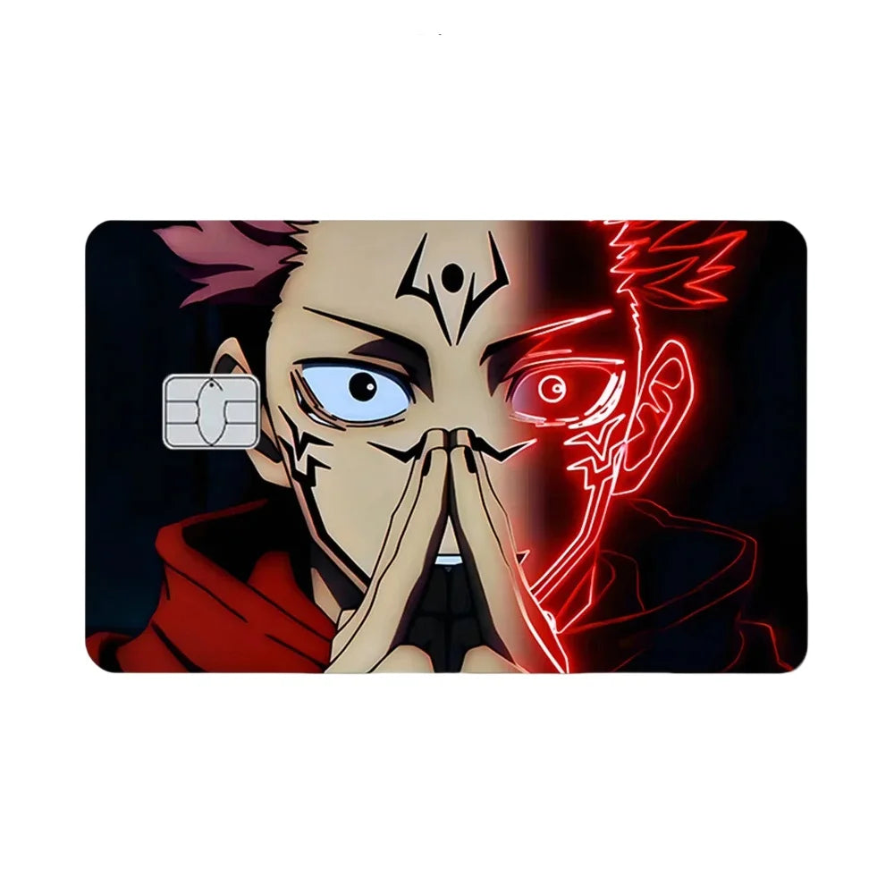 Jujutsu Kaisen Series Anime Bank Credit Cards Stickers Satoru Gojo Ryomen Sukuna Decoration Waterproof Scratch Resistant Sticker