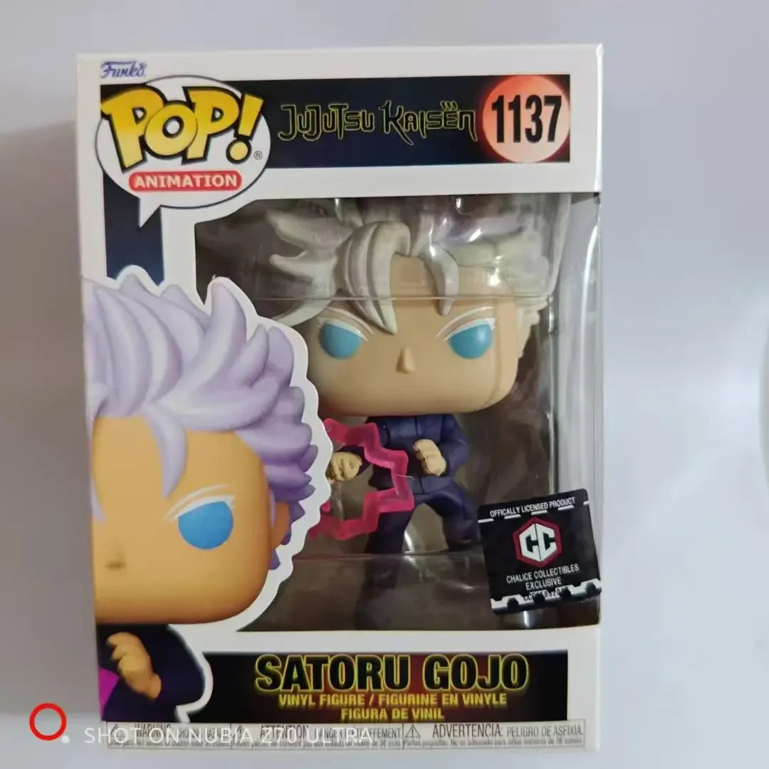 New Funko Pop Japanese Anime Jujutsu Kaisen SATORU GOJO 1137# Figurine Model Collection PVC Statue Ornaments Xmas Kid Gift