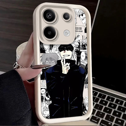 Coque de téléphone inspirée de l'anime Jujutsu Kaisen pour Xiaomi Redmi Note 13, 12 Pro Plus, 4G, 5G, 13C, 12C Turbo, 11, 11S, 10, 10S, 9, 10A, 10C, 9C, A2, A1