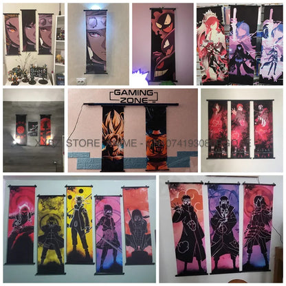 Jujutsu Kaisen Anime Poster Itadori Yuji Wall Art Fushiguro Megumi Room Decor Gojo Satoru Hanging Painting Nobara Scroll Picture