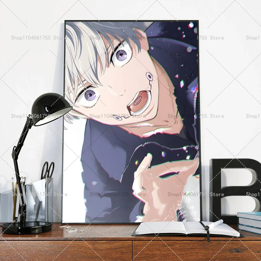 1PC Anime Jujutsu Kaisen Inumaki Toge Poster Self-adhesive Art Waterproof Paper Sticker Coffee House Bar Room Wall Decor