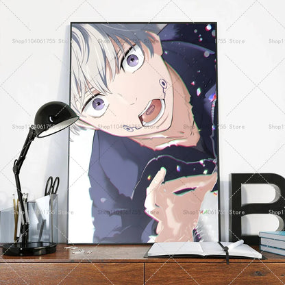 1PC Anime Jujutsu Kaisen Inumaki Toge Poster Self-adhesive Art Waterproof Paper Sticker Coffee House Bar Room Wall Decor