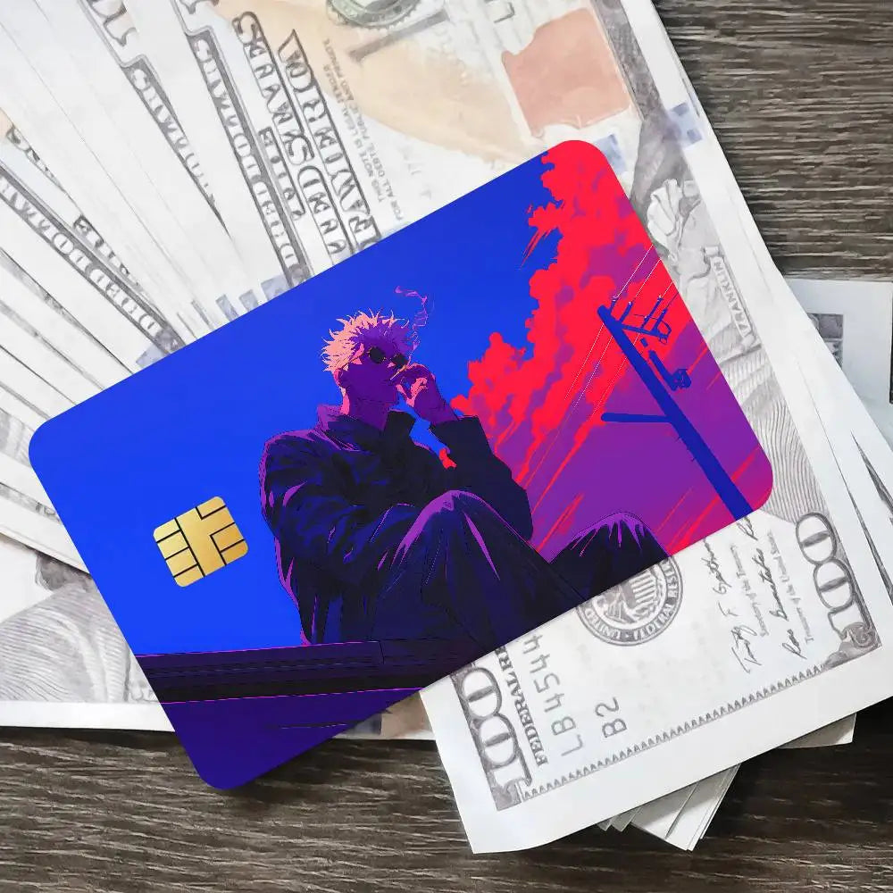 Cool Fashion Anime Popular Hot Top Jujutsu Kaisen Luxury Credit Card Film Debit Protect Bank Bus Card Sticker Skin