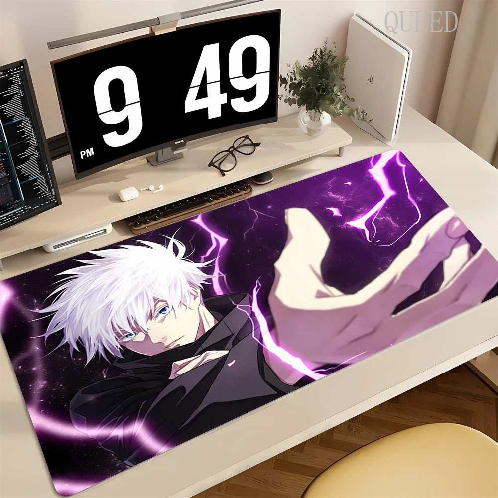 90x40CM Black Anime Jujutsu Kaisen Large Mouse Pad Ryomen Sukuna Xxl MousePads Pc Computer Gaming Accessories Non-slip Desk Mat