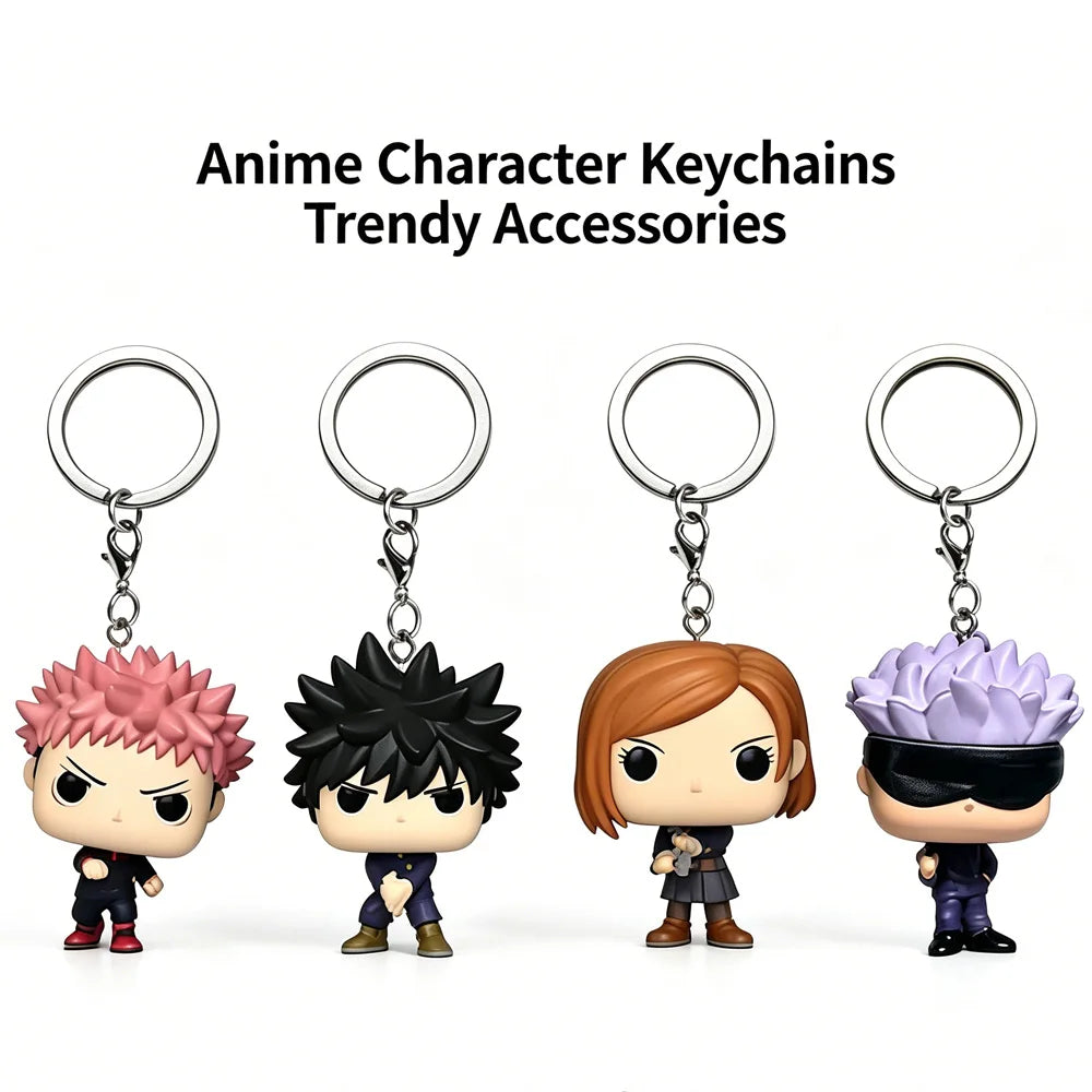 Pocket Keychain Jujutsu Kaisen Megumi Yuji Itadori Nobara Kugisaki Satoru Action Figure Collection Toys for Gifts