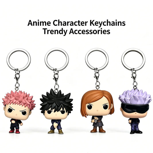 Pocket Keychain Jujutsu Kaisen Megumi Yuji Itadori Nobara Kugisaki Satoru Action Figure Collection Toys for Gifts