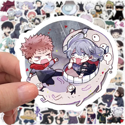 10/30/50/100pcs Kawaii Anime Jujutsu Kaisen Stickers Decals Waterproof Graffiti Skateboard Phone Cute Cartoon Kids Sticker Toys