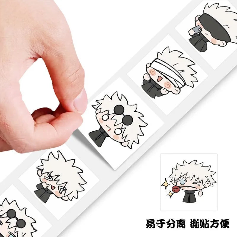 500 Jujutsu Kaisen Expression Stickers Gojo Satoru Exquisite Cute Multi-Position Anime Character for Mobile Phone Decoration