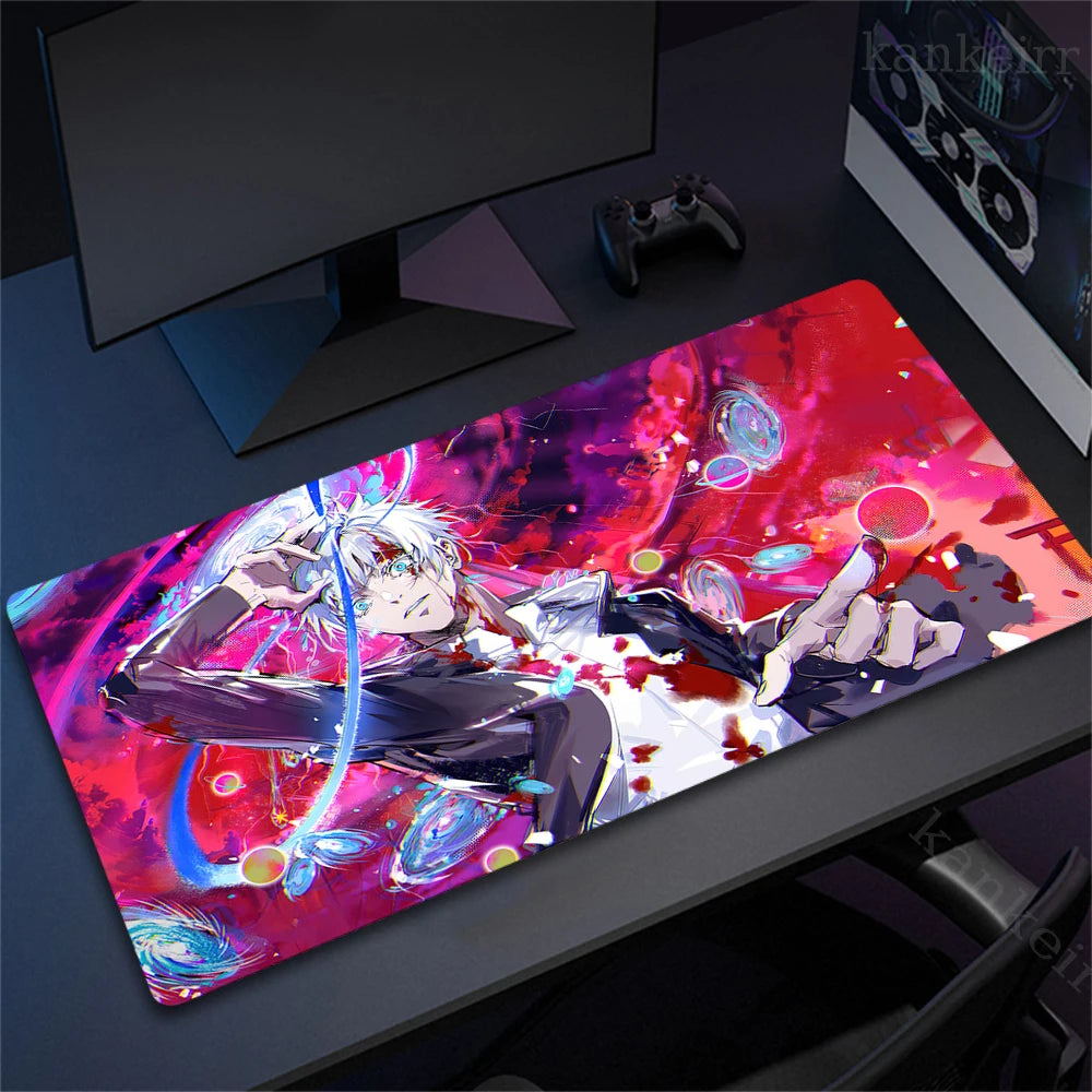 Jujutsu Kaisen Mouse Pad Anime Carpet PC Gamer Computer Black White Keyboard Gaming Accessories Desk Mat Gojo Satoru XL Mousepad