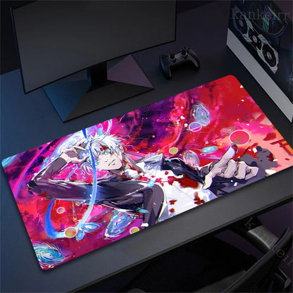 Jujutsu Kaisen Mouse Pad Anime Carpet PC Gamer Computer Black White Keyboard Gaming Accessories Desk Mat Gojo Satoru XL Mousepad
