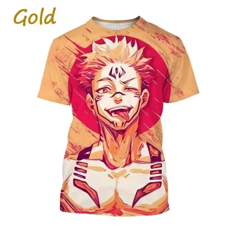 Jujutsu Kaiju Kaisen Gojo Satoru 3D Print T-shirt for Men and Itadoru Yuji, Graphic Fashion Clothes - Jujutsu Kaisen Merch - Free Shipping Buy Now