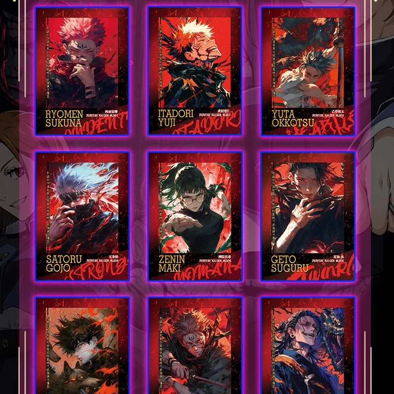Jujutsu Kaisen Ryomen Sukuna Card Itadori Yuji Fushiguro Megumi Satoru Gojo Collectible Anime Cards Children Toy Gifts