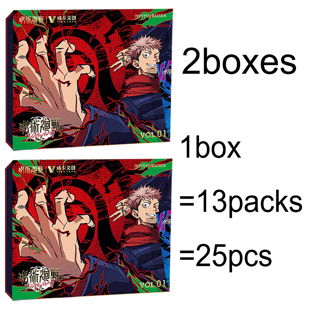 Cartes de collection Jujutsu Kaisen Fantasy Action Battle Anime Ryomen Sukuna Cartes de personnages Cadeaux de Noël préférés des enfants