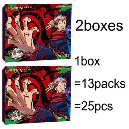 Cartes de collection Jujutsu Kaisen Fantasy Action Battle Anime Ryomen Sukuna Cartes de personnages Cadeaux de Noël préférés des enfants