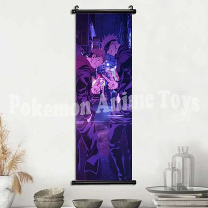Anime J-Jujutsu Kaisen Character Gojo Satoru Room Home Decoration Mural Gift Hanging Scroll Print Canvas Poster Painting Decor