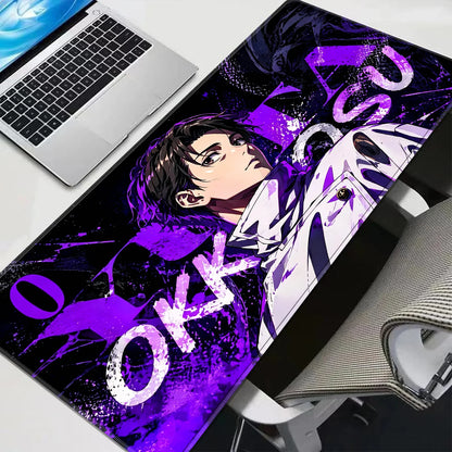 HD Anime Purple Mouse Pads Yuta Okkotsu Gaming Keyboard Rug Laptop Mousepad PC J-Jujutsu Kaisen Gamer Cabinet Extended Desk Mat