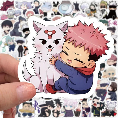 10/30/50/100pcs Manga Kawaii Jujutsu Kaisen Anime Stickers Itadori Yuji Decal Laptop Phone Skateboard Decoration Sticker Kid Toy