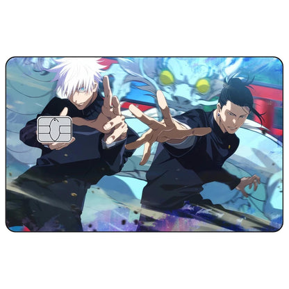 Jujutsu Kaisen Credit Card Skin Sticker Gojo Satoru Stickers for VISA JCB Mastercard and Other IC Bank Card Decoration Protect