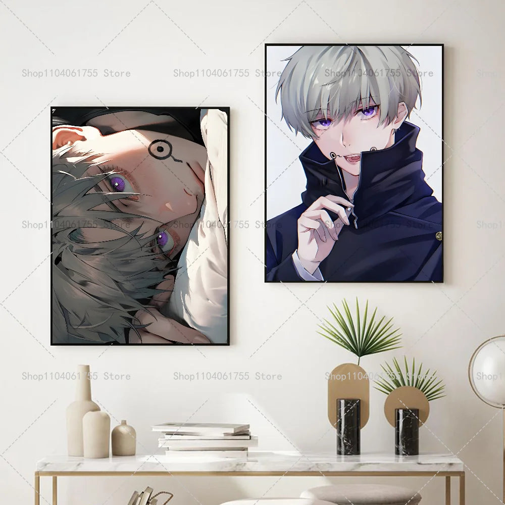 1PC Anime Jujutsu Kaisen Inumaki Toge Poster Self-adhesive Art Waterproof Paper Sticker Coffee House Bar Room Wall Decor