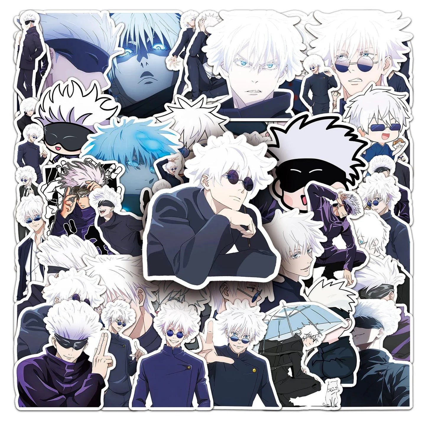 10/30/50/80 Cartoon Jujutsu Kaisen Anime Character Gojo Satoru Sticker Waterproof Decals Motorcycle Luggage Helmet Cool Stickers