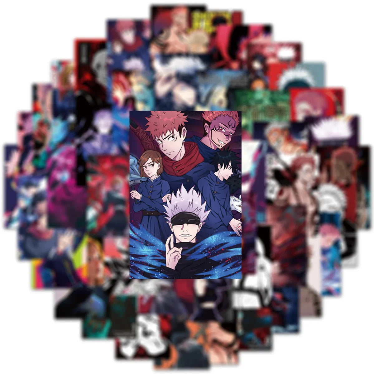 50Pcs Anime Jujutsu Kaisen Poster Stickers DIY Stickers Scrapbooking Phone Luggage Skateboard Waterproof Graffiti Decals