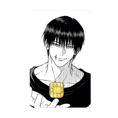 Toji Jujutsu Kaisen Fushiguro Stickers Cartoon Credit Visa Debit Bank Charge Card Bus Metro Waterproof Sticker Decal Decoration