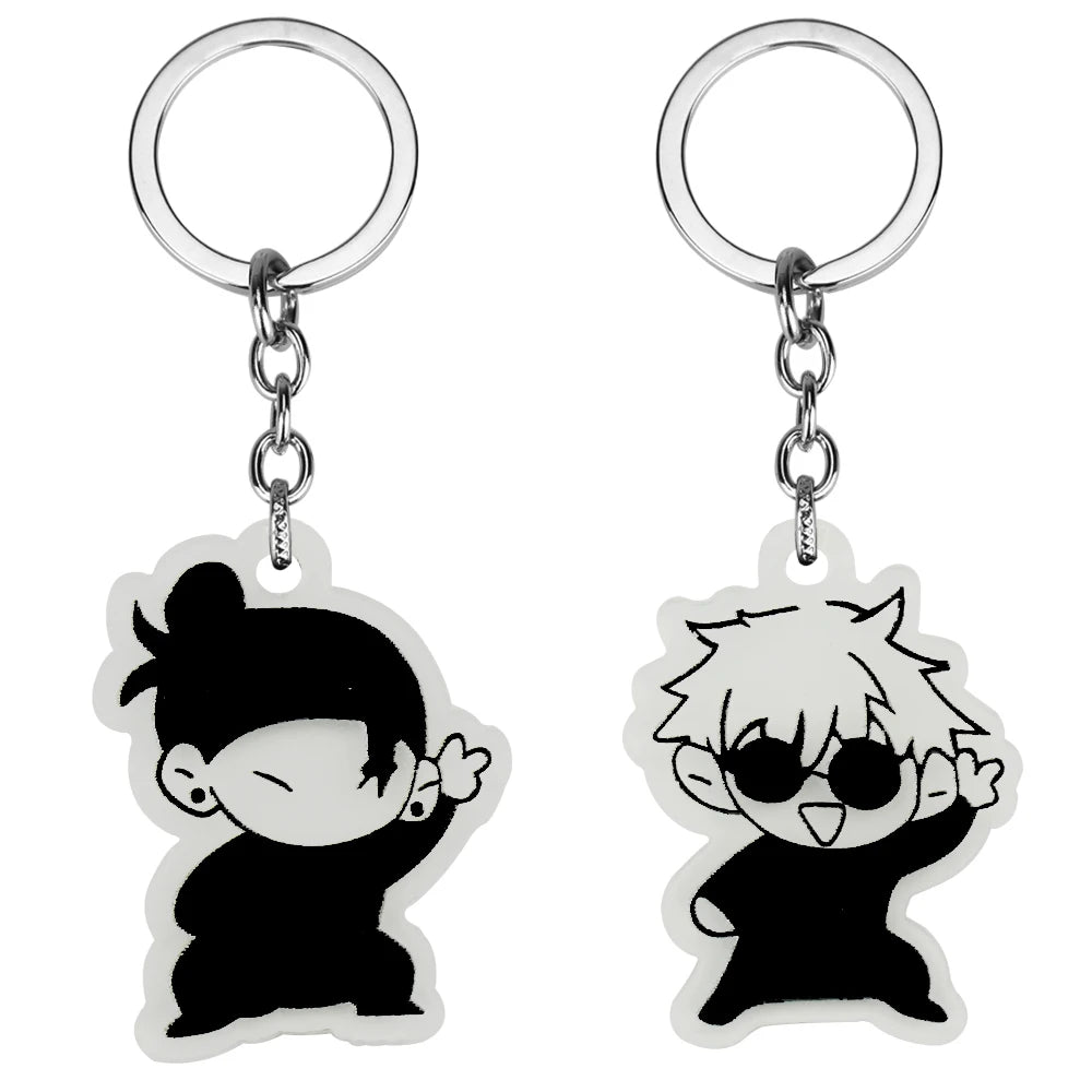 アニメキャラクター五条悟下戸のマッチングキーホルダー JJK風ハンドメイドバッグジュエリーギフト