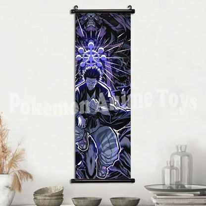 Anime J-Jujutsu Kaisen Character Gojo Satoru Room Home Decoration Mural Gift Hanging Scroll Print Canvas Poster Painting Decor