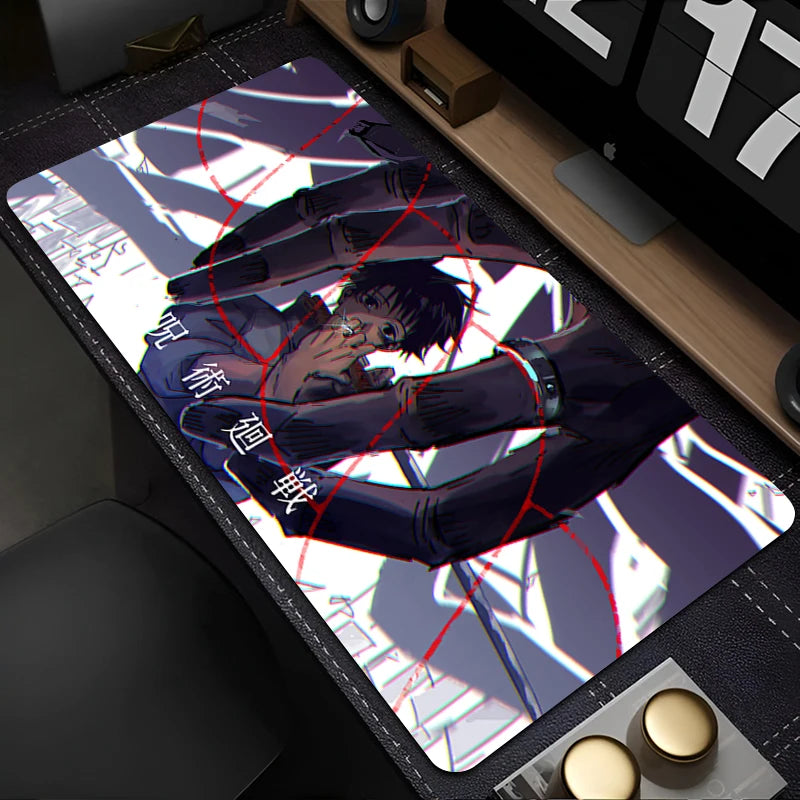 Japan Hot Anime Mouse Pad Black And White Manga Keyboard Pad PC Jujutsu Kaisen Yuta Desk Mat XXL Laptop Gamer Cabinet Mousepad