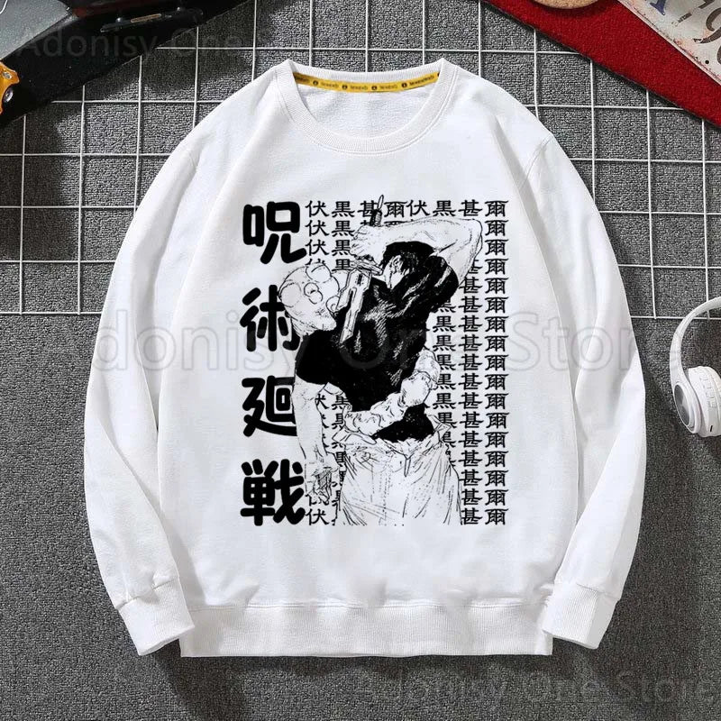 Toji Fushiguro Men Hoodie Men Pullover Sweatshirts Autumn Hip Hop Streetwear Hoodies Mens White Color Hoodie Male - Jujutsu Kaisen Merch - Free Shipping Buy Now