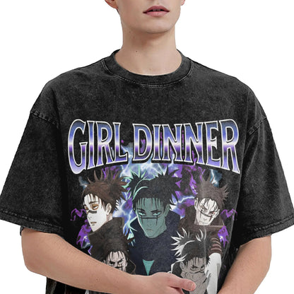 Summer Jujutsu Kaisen Choso girl dinner anime  Washed T Shirt Merch Oversize T-Shirts  for Men Women Tee - Jujutsu Kaisen Merch - Free Shipping Buy Now