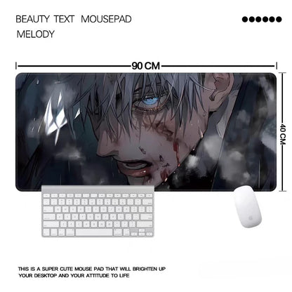 Animation Series of Jujutsu Kaisen E-sports Leather Mouse Pad Oversized Two-dimensional Gojo Satoru Game Keyboard Desktop Pad