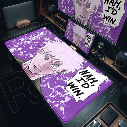 Anime Jujutsu Kaisen Mouse Pad Cool Gojo Satoru Large Gaming Mousepad Gamer Laptop Keyboard Mice Mat Computer 900×400mm Desk Mat