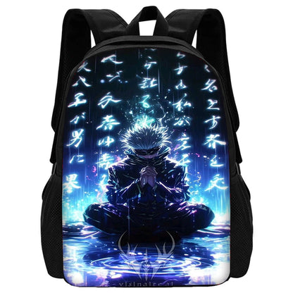 Ensemble de sacs à dos d'école Jujutsu Kaisen Satoru Gojo pour enfants, avec sac à bandoulière, sacs à crayons, sacs d'école pour garçons et filles, meilleur cadeau