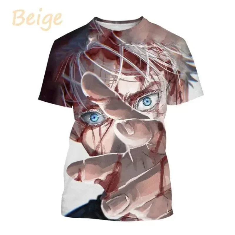 Gojo Satoru 3D Print T-shirt for Men and Itadoru Yuji, Jujutsu Kaiju Graphic Fashion Clothes - Jujutsu Kaisen Merch - Free Shipping Buy Now