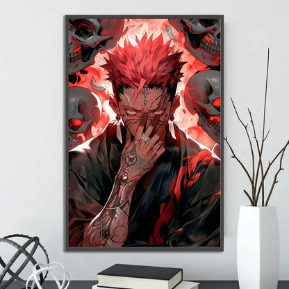J-Jujutsu Self-adhesive Anime Poster Gojo Satoru Painting Modern Wall Home Decoration Itadori Yuji Bedroom Wallpaper Gift