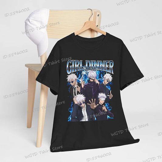 Satoru Gojo Jujutsu Kaisen T-Shirt Vintage Streetwear Short Sleeve Men Clothing Oversized T Shirt - Jujutsu Kaisen Merch - Free Shipping Buy Now
