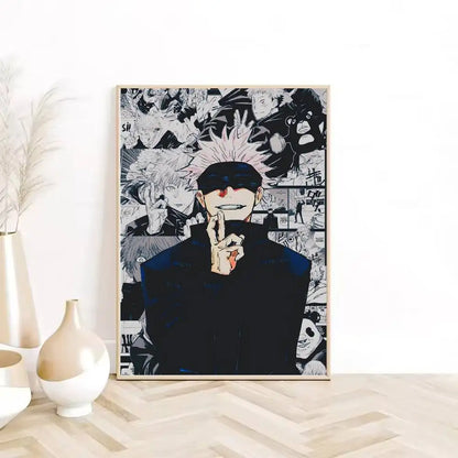 1PC Jujutsu Kaisen G-Gojo S-Satoru Poster  Self-adhesive Art Waterproof Paper Sticker Coffee House Bar Dorm Room Wall Decor