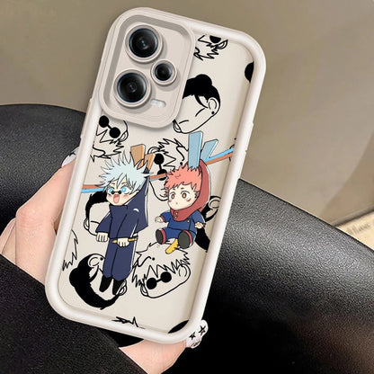 Coque de téléphone en TPU pour Xiaomi Redmi Note 13, 12, 12C, 11, 11S, 10, 10C, 10A, 9C, 9A Pro 5G, motif dessin animé Jujutsu Kaisen