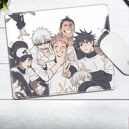 Premium Anime Jujutsu Kaisen Gojo Satoru Leather Mouse Pad Ryomen Sukuna Fushiguro Megumi E-sports Table Mat Small Keyboard Pad