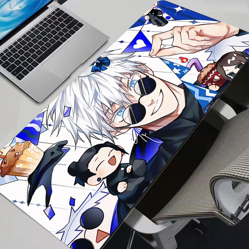 Anime Mouse Pad Gamer Keyboard Mousepad Pc Computer Soft rubber Desk Mat Gaming Pad Non-slip J-jujutsu Kaisen Mouse Mats For LOL