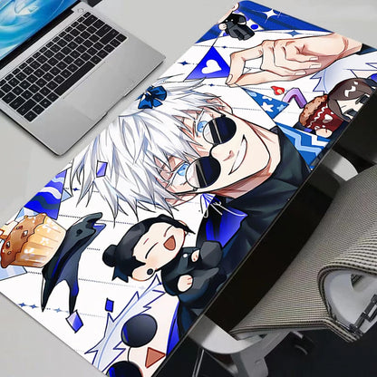 Anime Mouse Pad Gamer Keyboard Mousepad Pc Computer Soft rubber Desk Mat Gaming Pad Non-slip J-jujutsu Kaisen Mouse Mats For LOL