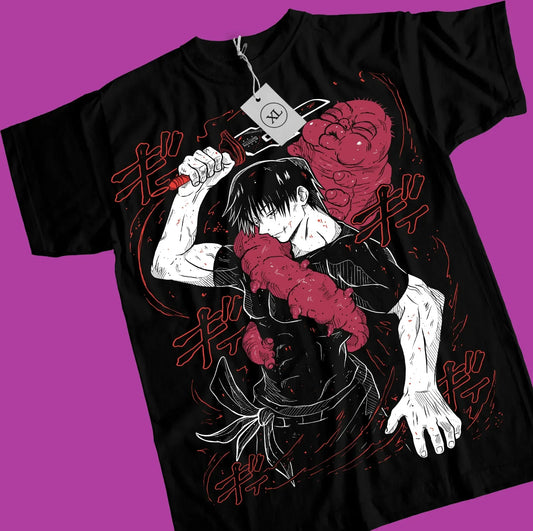 Anime Horror Jujutsu Kaisen Fushiguro Toji T-shirt Black Short Sleeve All Size - Jujutsu Kaisen Merch - Free Shipping Buy Now