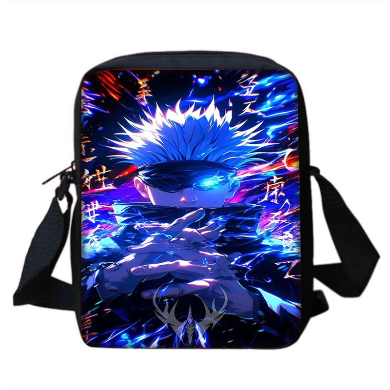 Ensemble de sacs à dos d'école Jujutsu Kaisen Satoru Gojo pour enfants, avec sac à bandoulière, sacs à crayons, sacs d'école pour garçons et filles, meilleur cadeau