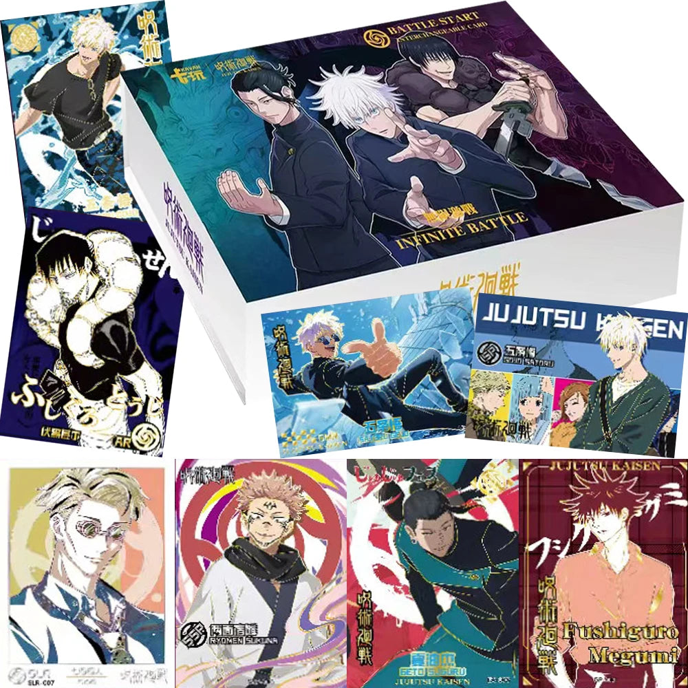Jujutsu Kaisen Anime Collection Cards Booster Box - "Infinite Battle" Trading Card Set with Rare AR/SLR Holo Foil Cards