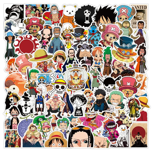 Lot de 50/100 autocollants dessin animé Attack On Titan Jujutsu Kaisen, autocollants imperméables pour skateboard, ordinateur portable, voiture, moto