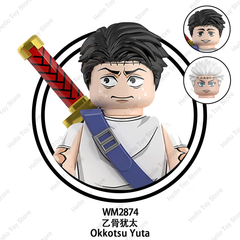 Jujutsu Kaisen Hot Anime Mini Acion Figures Satoru Gojo Model Classic Cartoon Building Blocks Itadori Yuji Dolls Bricks Toy Gift