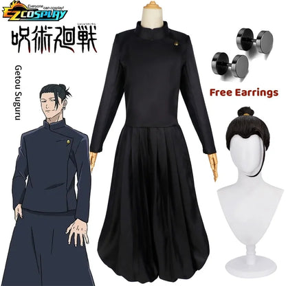 Geto Suguru Cosplay Anime Jujutsu Kaisen Cosplay Adult Mens Shirt Pants Wig High School Halloween Uniform Full Set - Jujutsu Kaisen Merch - Free Shipping Buy Now
