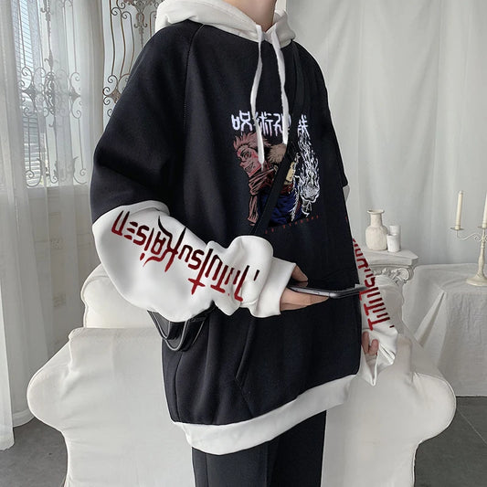 Japanese Anime Jujutsu Kaisen Hoodies Gothic Sukuna Ryoumen Yuuji Itadori Autumn Winter Men Plus Size Long Sleeve Sweatshirts - Jujutsu Kaisen Merch - Free Shipping Buy Now