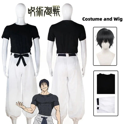 Anime Jujutsu Kaisen Season 2 Toji Fushiguro Cosplay Costume Wig Uniform Sorcerer Killer Halloween Costume for Women Men - Jujutsu Kaisen Merch - Free Shipping Buy Now